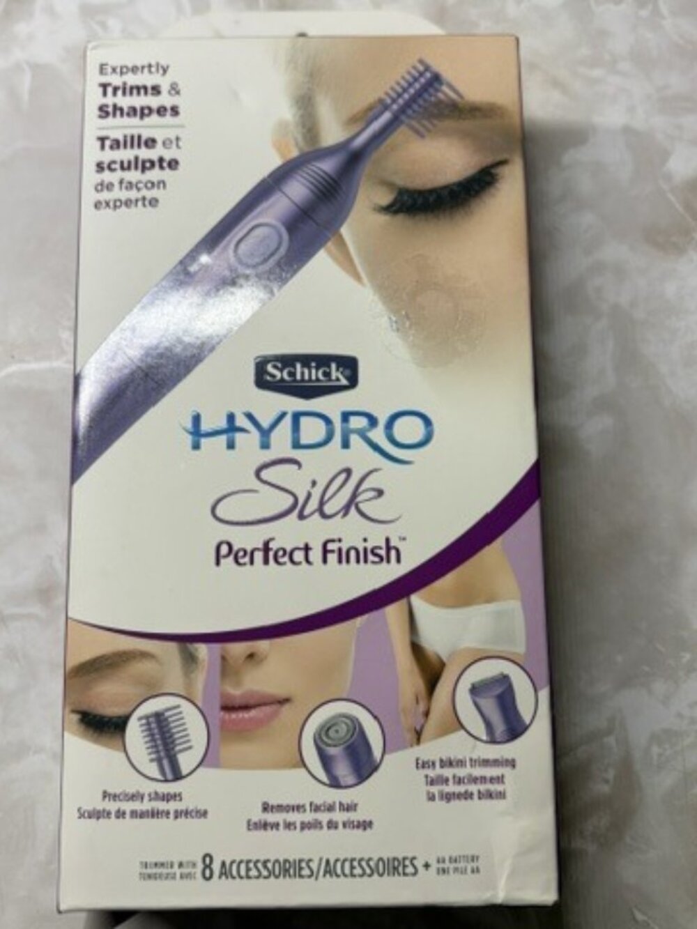 Schick Hydro Silk Perfect Finish Trimmer, 8-in-1 Grooming Kit for Women